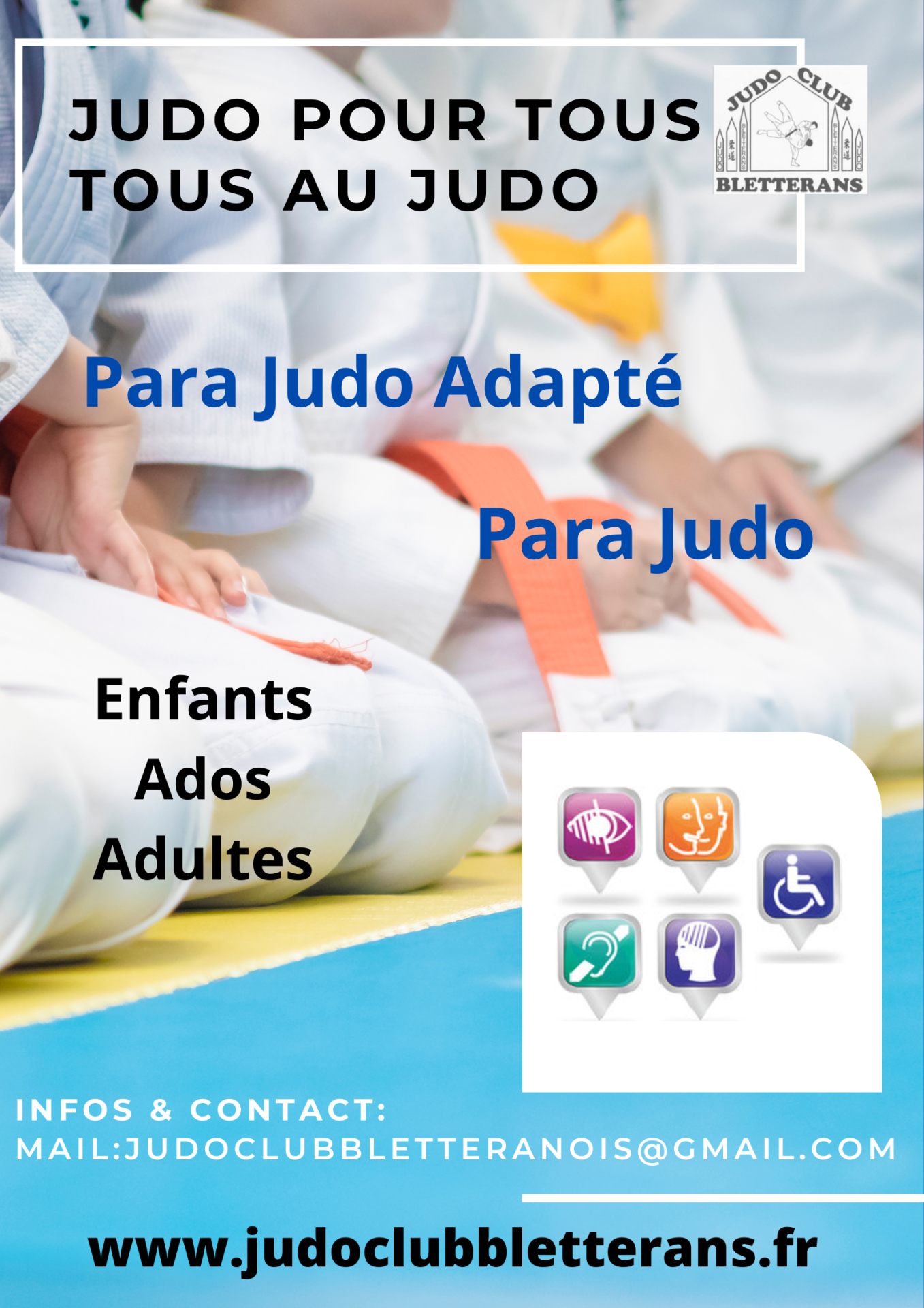 Affiche 2 para judo et para judo adapte
